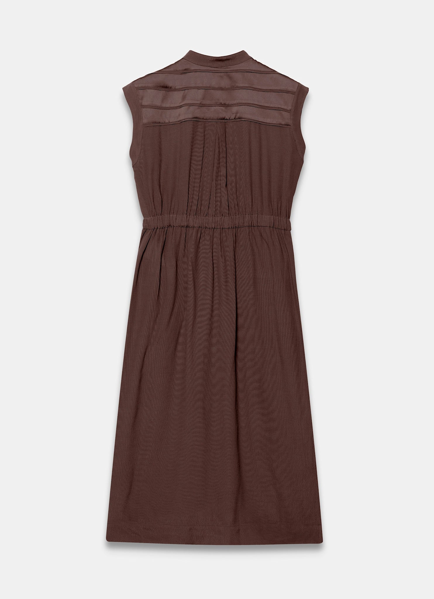 Brown Utility Midi Shirt Dress