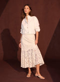 Cream Lace Maxi Skirt