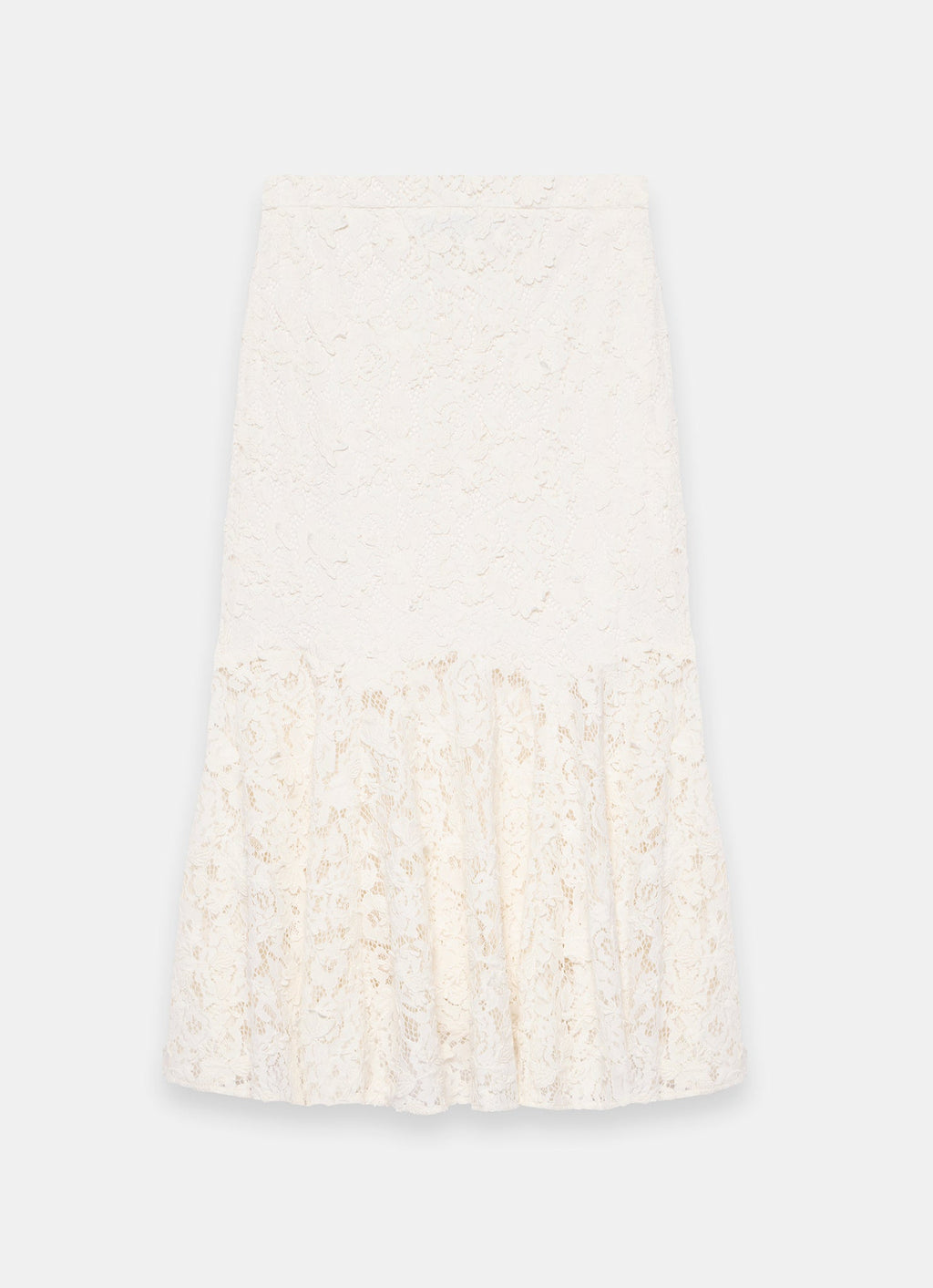 Cream Lace Maxi Skirt
