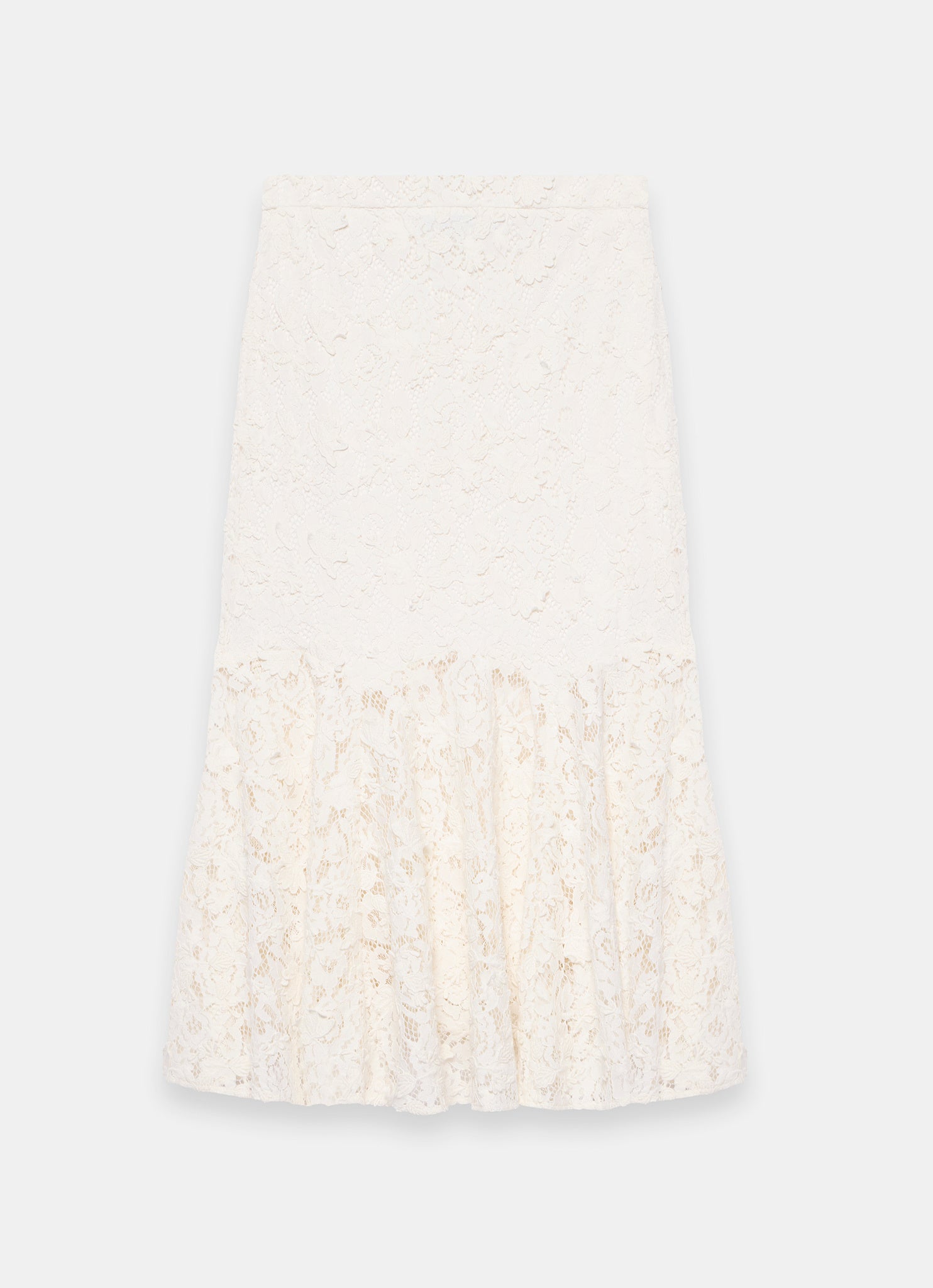 Cream Lace Maxi Skirt