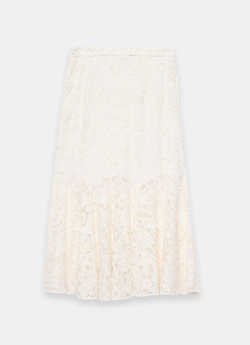 Cream Lace Maxi Skirt