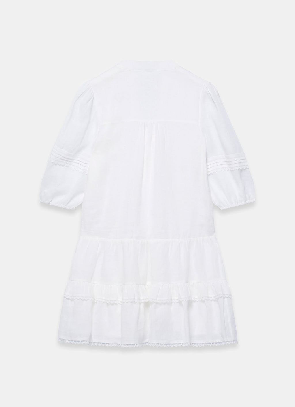 White Ramie Mini Dress