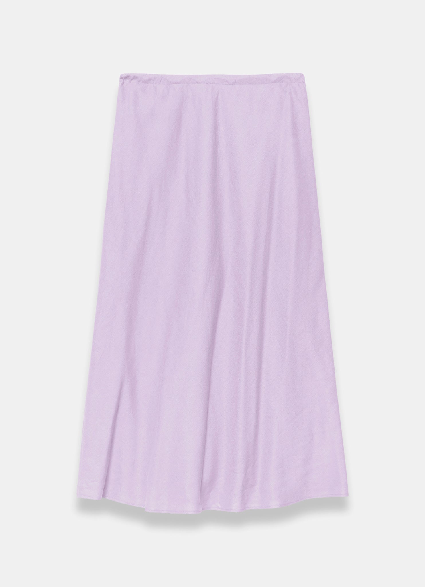 Lilac Linen Bias Midi Skirt