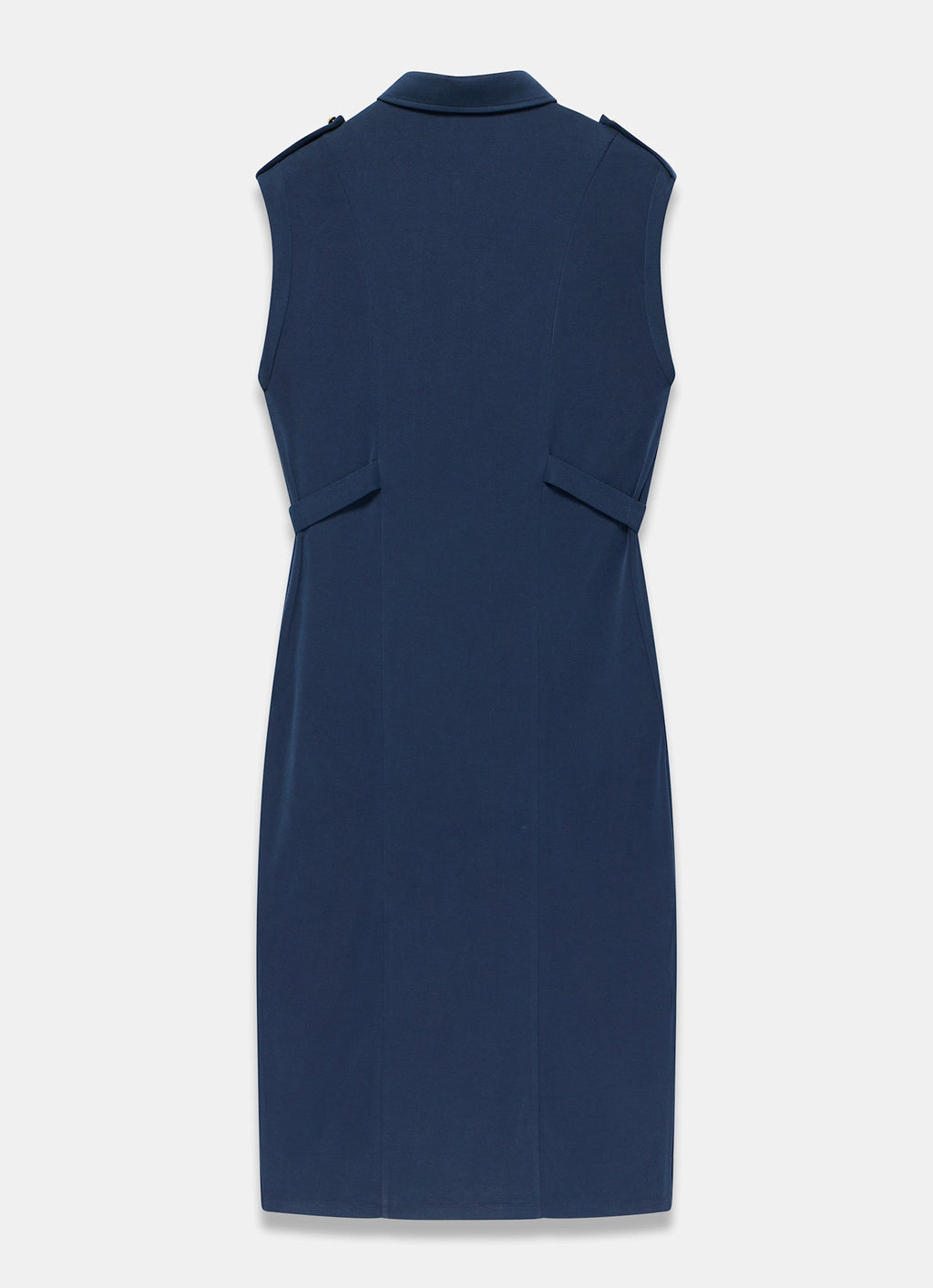 Navy Utility Midi Dress