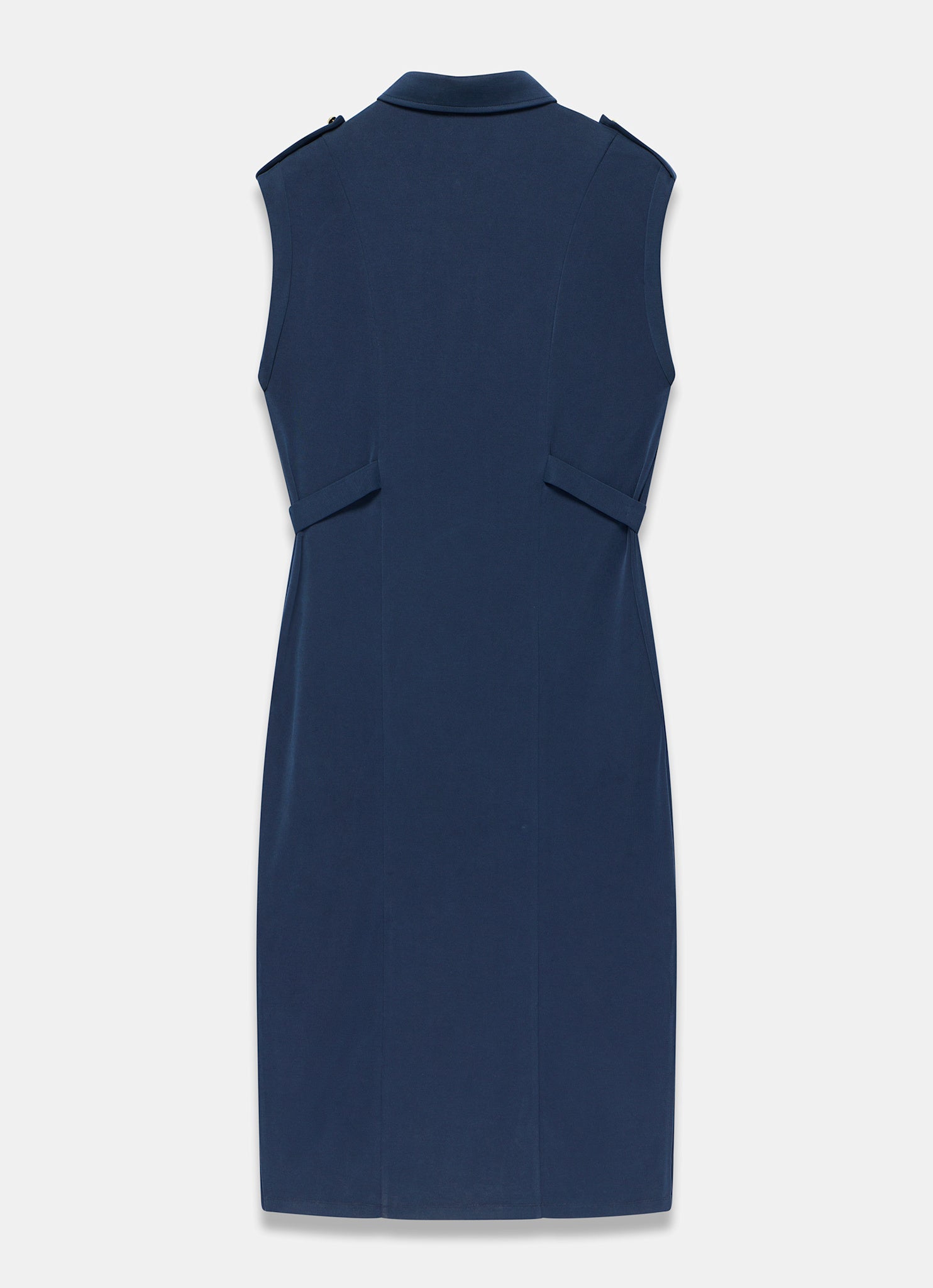 Navy Utility Midi Dress