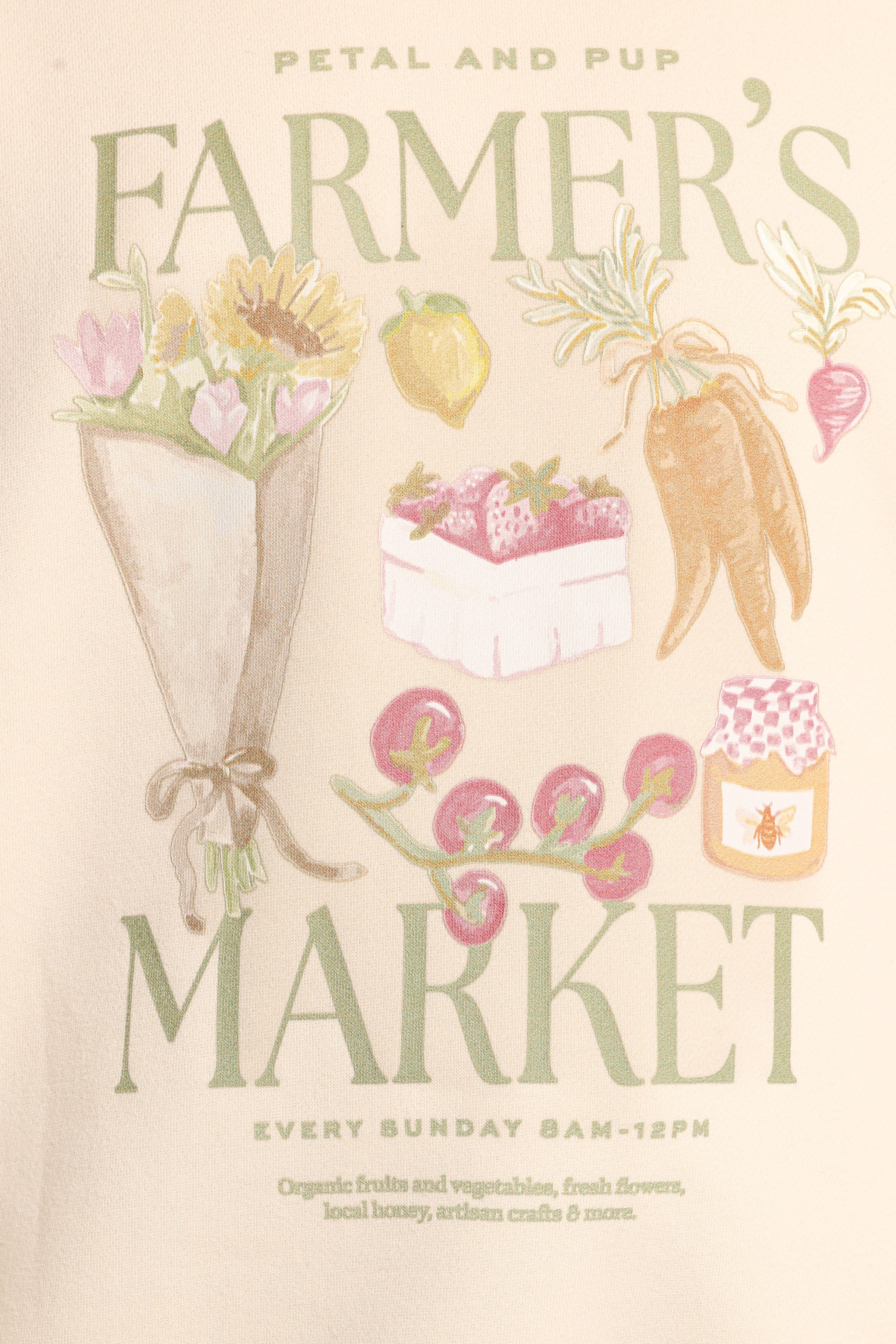 Farmers Market Sweatshirt - Cream