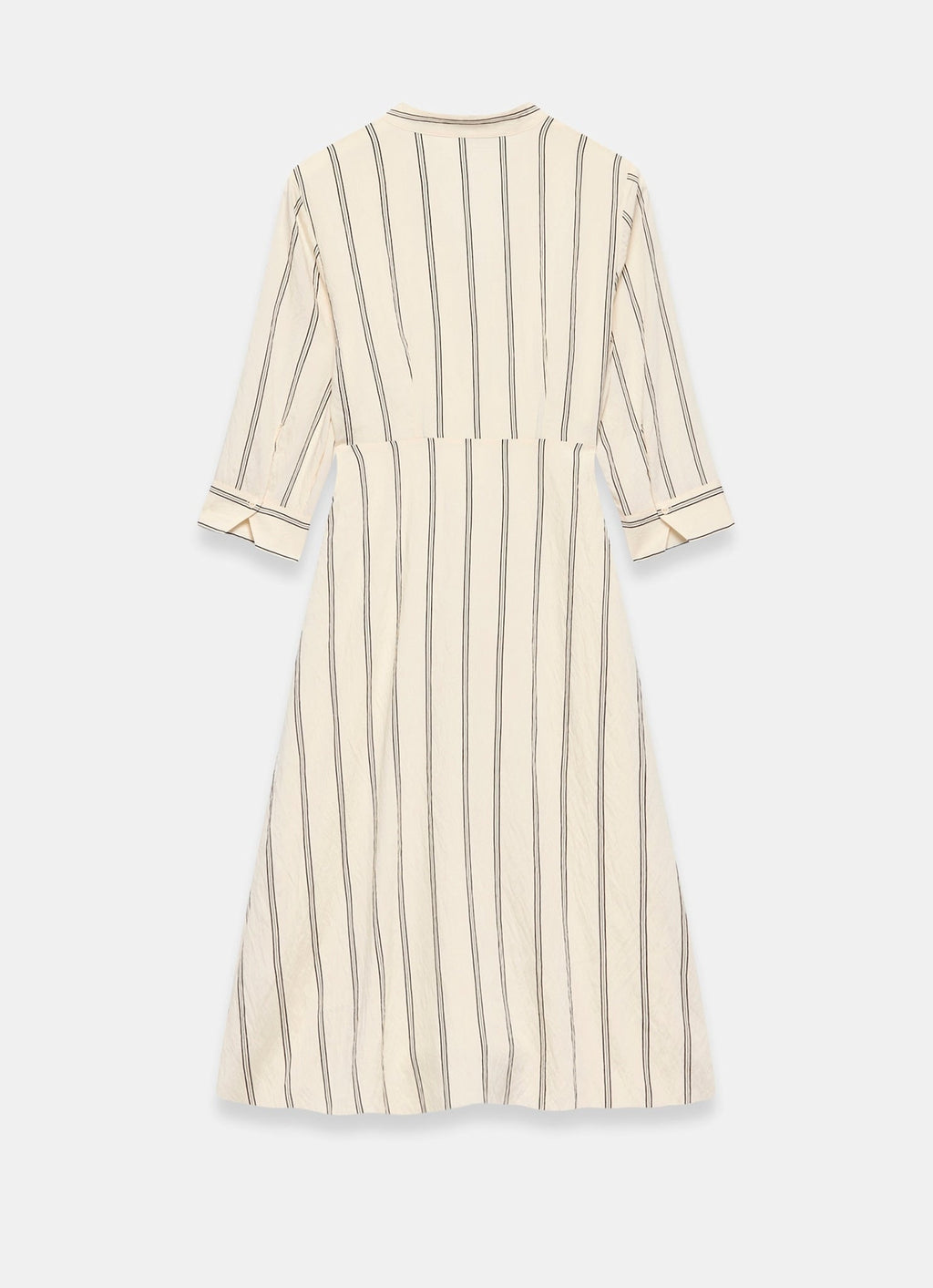 Neutral Striped Midi Dress