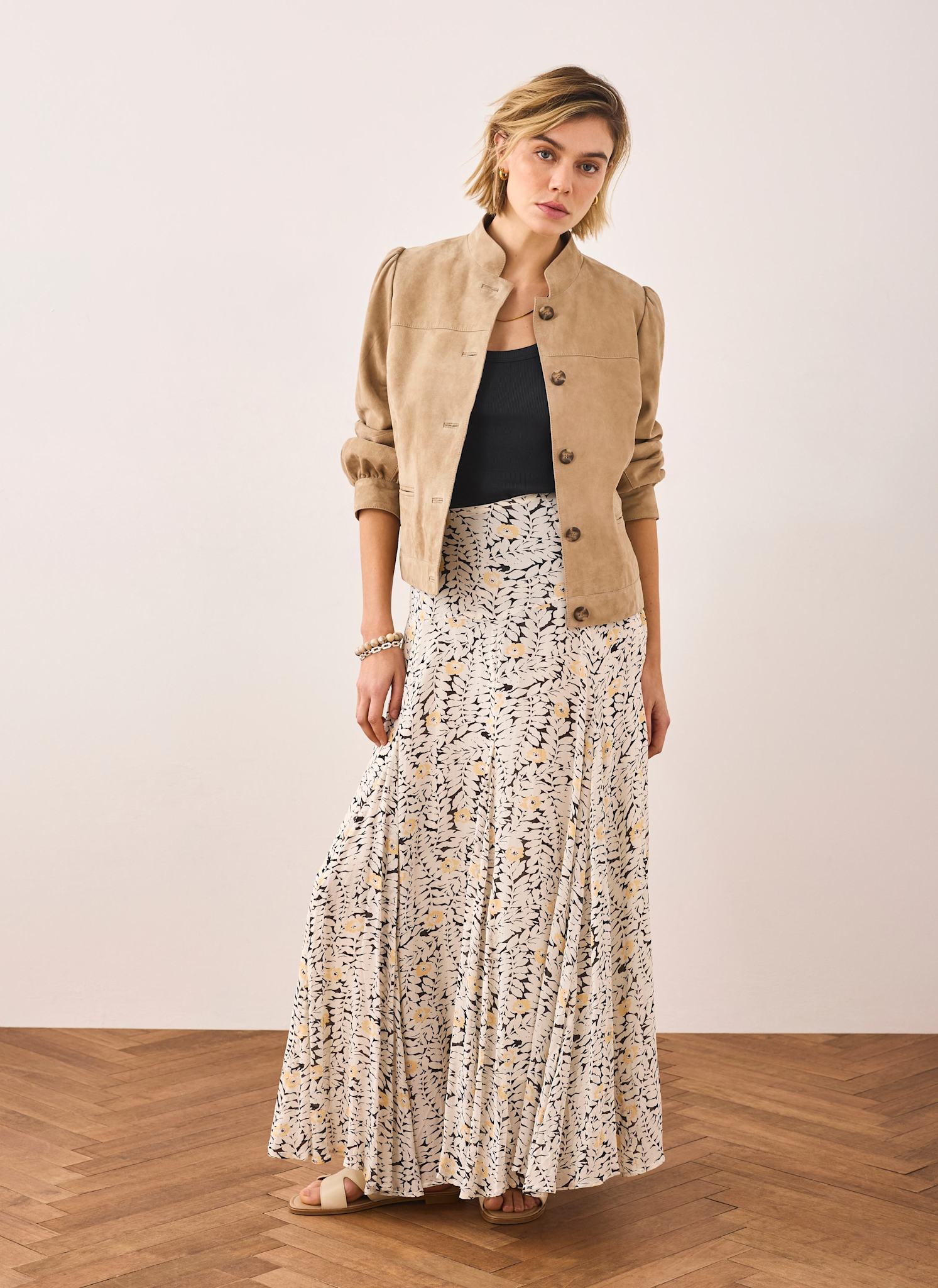Floral Print Maxi Skirt